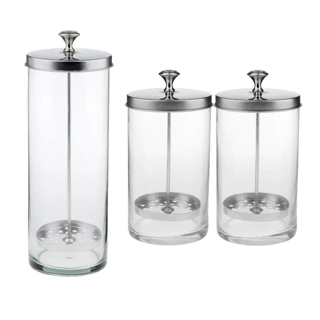 3xDisinfection Jar Container Glass Tool Jar for Salon Barber - My Store