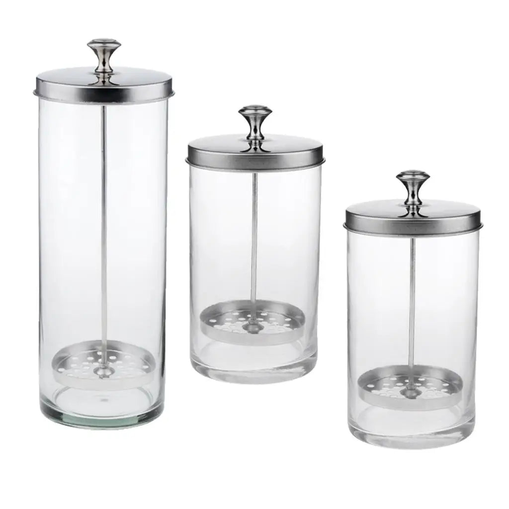 3xDisinfection Jar Container Glass Tool Jar for Salon Barber - My Store