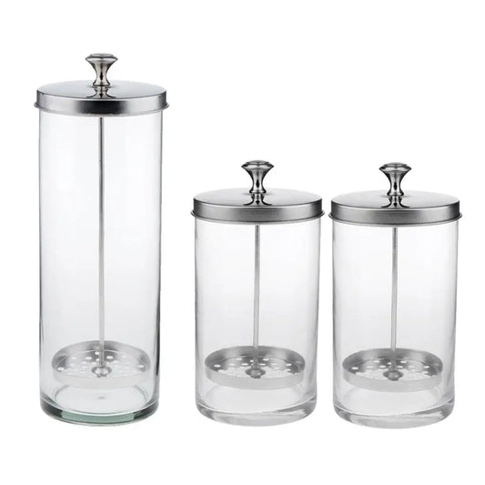 3xDisinfection Jar Container Glass Tool Jar for Salon Barber - My Store