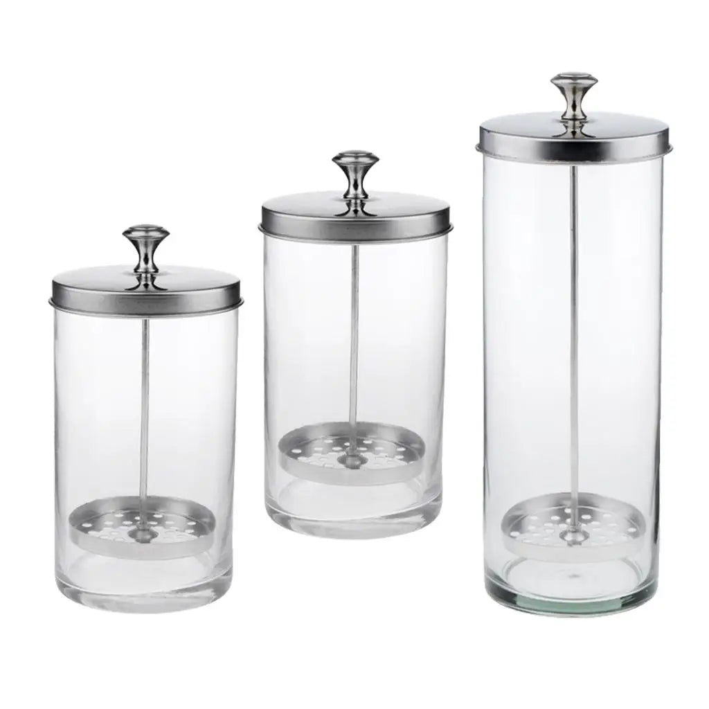 3xDisinfection Jar Container Glass Tool Jar for Salon Barber - My Store