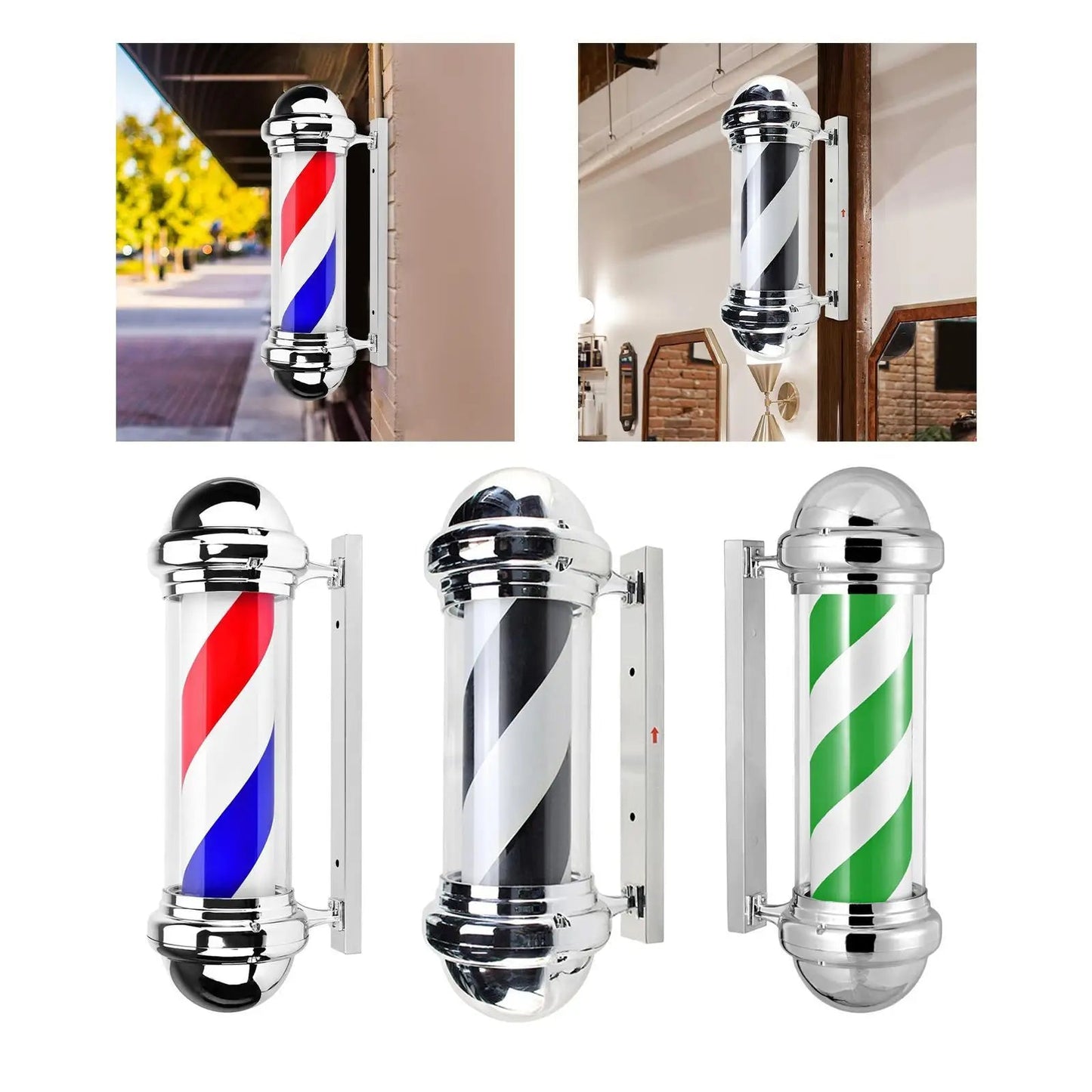 Barber Pole Light Salon Open Sign Light Vintage Design,Sturdy,LED Barber,Salon - My Store