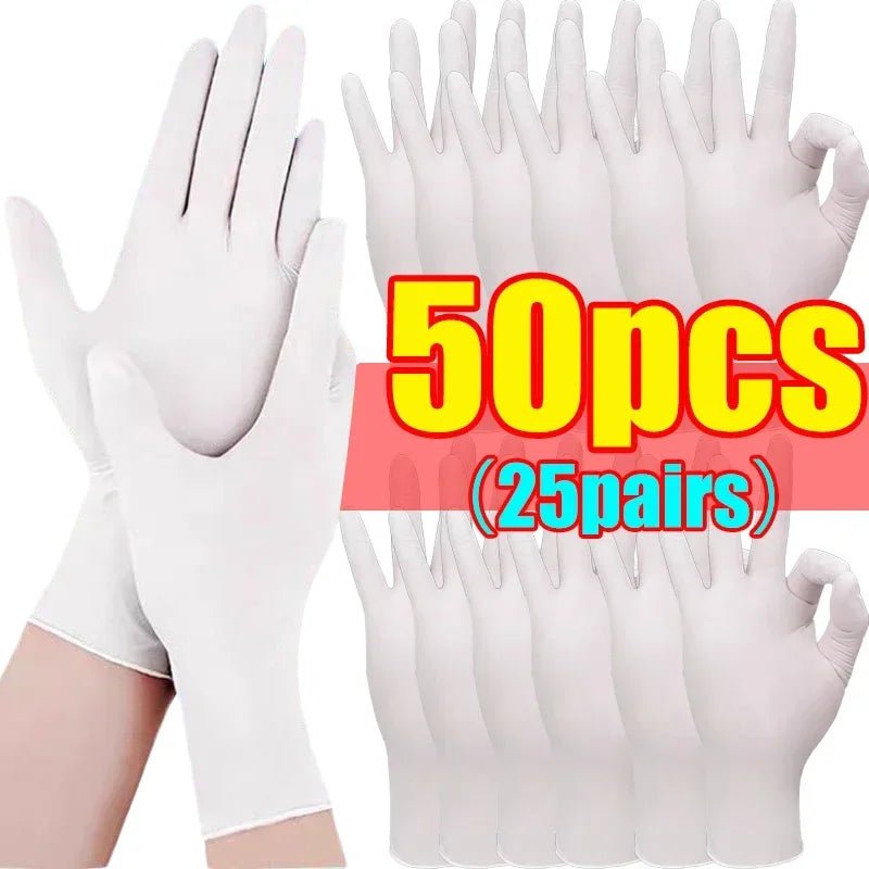 Black Nitrile PVC Gloves Strong Gloves Disposable for Housework Dish Washing Car Industry Gardening Pet Care Baking Cooking Tool - My Store