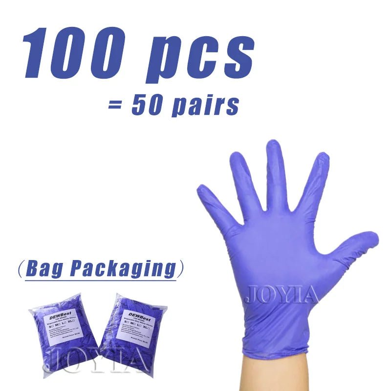 Disposable Gloves XS Latex Powder Free Nitrile Vinyl Glove Extra Small Hands For Woman Girl Kids One Time Use Pink Black 100pcs - My Store