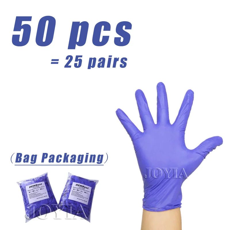 Disposable Gloves XS Latex Powder Free Nitrile Vinyl Glove Extra Small Hands For Woman Girl Kids One Time Use Pink Black 100pcs - My Store