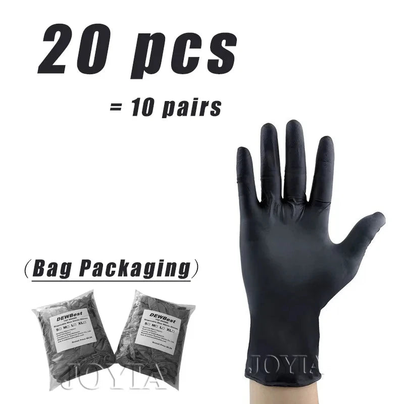 Disposable Gloves XS Latex Powder Free Nitrile Vinyl Glove Extra Small Hands For Woman Girl Kids One Time Use Pink Black 100pcs - My Store