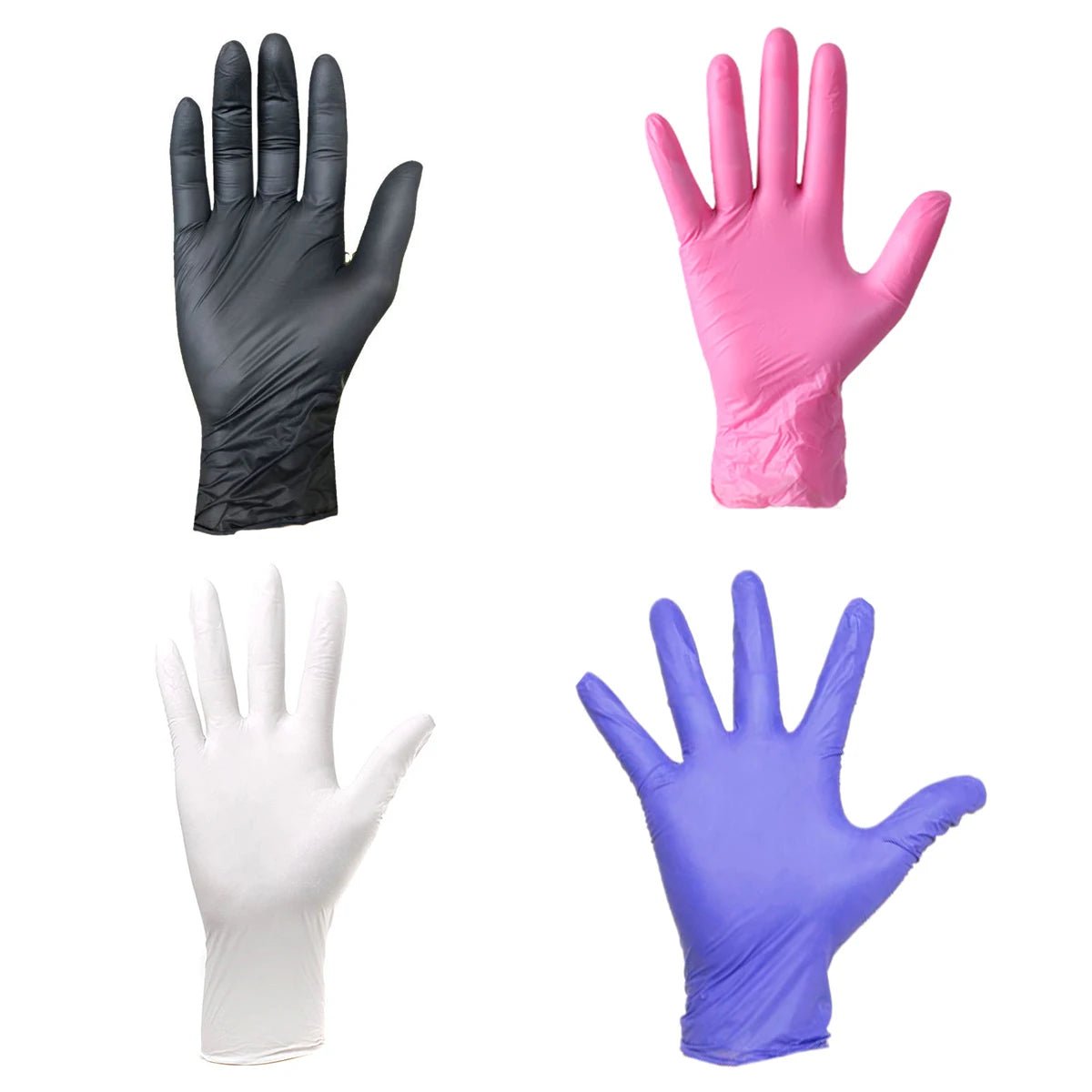 Disposable Gloves XS Latex Powder Free Nitrile Vinyl Glove Extra Small Hands For Woman Girl Kids One Time Use Pink Black 100pcs - My Store