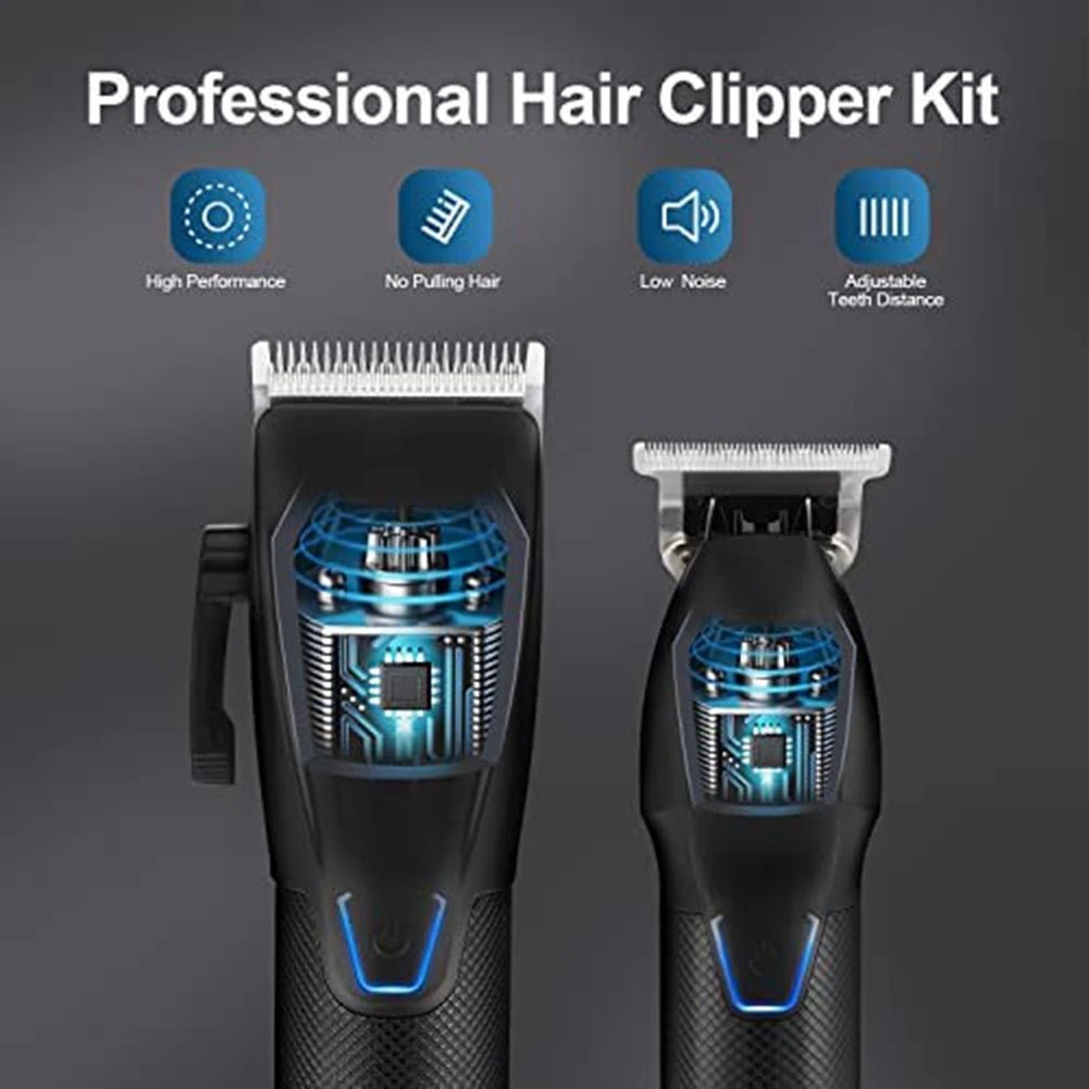 Hair Clippers for Men,Professional Hair Cutting Kit,Cordless Barber Clipper and T - Blade Beard Trimmer Set - My Store