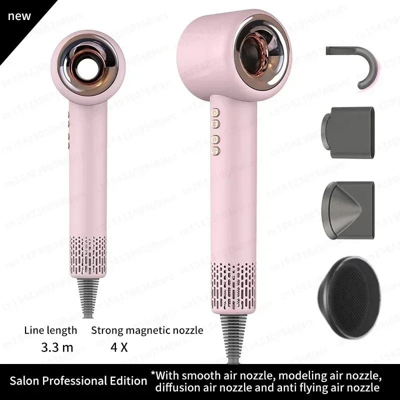 Professional Leafless Hair Dryer 1600w Powerful Super Blow Dryer 220v Salon/Barber 11000RPM High Speed Wind Negative Ions - My Store