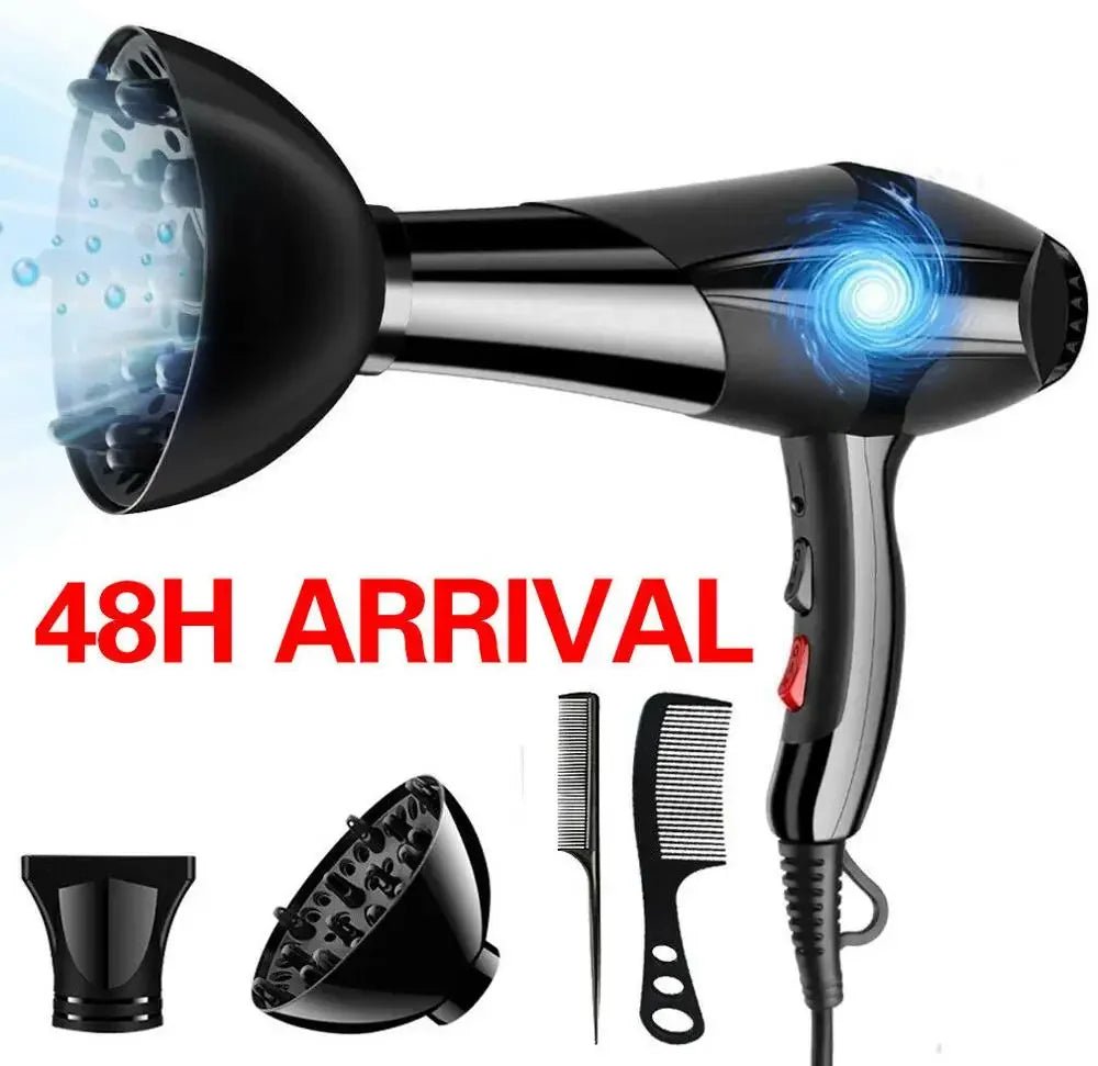 Professional Salon Hair Dryer | Strong Power Styling Tools | Hot/Cold Air Blow Dryer - My Store